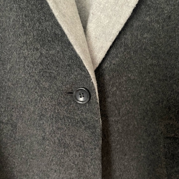 Talbots Double Faced Wool Blazer Size 10 Gray Office Work Career Professional - Picture 8 of 12